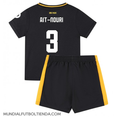 Camiseta Wolves Rayan Ait-Nouri #3 Segunda Equipación Replica 2024-25 para niños mangas cortas (+ Pantalones cortos)